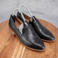 Madewell Womens Shoes Black Leather The Frances Loafer Slip On Office US 7
