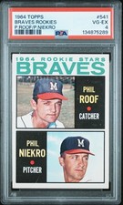 1964 TOPPS PHIL ROOF/PHIL NIEKRO #541 BRAVES ROOKIES PSA 4