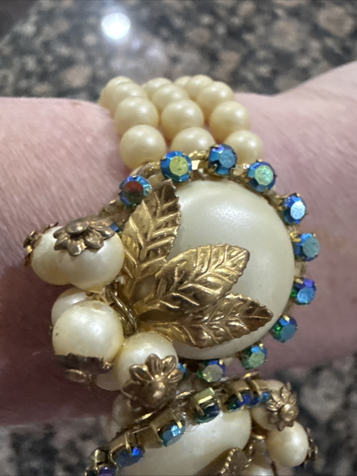 Wire Wrap Unsigned Miriam Haskell Bracelet From 1… - image 3