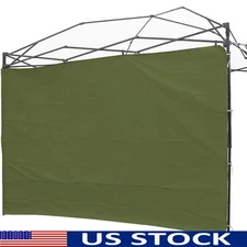 Heavy-Duty Waterproof Side Sunshade UV Protection For 10ft Canopy Gazebo New