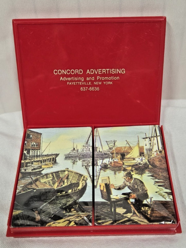 Vintage Redislip Nautical Theme Playing Cards New Sealed Double Deck Red Plastic