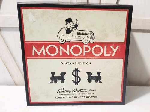 Monopoly Vintage Edition Restauration Hardware Holz Spielbrett Hasbro 2010 LESEN - Bild 2 von 18