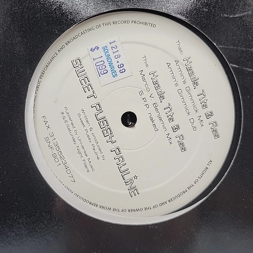Sweet Pussy Pauline - Heads, Tits & Ass (12" Vinyl Single) Remixes Foto 2 de 4