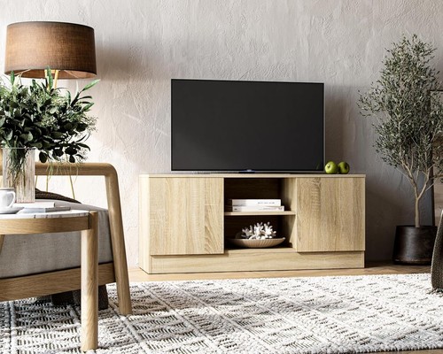 Shefa Line Granada Lowboard TV Stand 120x40x52 cm, Sonoma Oak