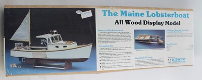 MAINE LOBSTER BOAT Wood Display Model Kit MIDWEST PRODUCTS #953 