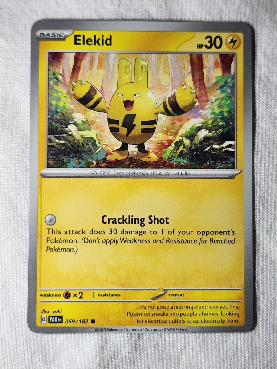 Pokemon TCG - Elekid 59/182 - Paradox Rift 2023 - MINT CONDITION