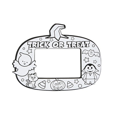 Color Your Own Trick-Or-Treat Picture Frame Magnets, Craft Kits, 50 Pieces