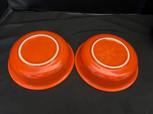Homer Laughlin Fiesta Ware 6 Cereal Bowls New Dusty Poppy - Picture 3 of 10