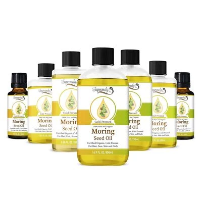SUPREMELY 100% Pure Organic Moringa Seed Oil Hair, Skin, Body Massage Aromatherapy UK FAST