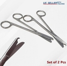 2 Pcs Littauer Spencer Stitch Scissors 5.5" Blunt Surgical Suture Veterinary Set
