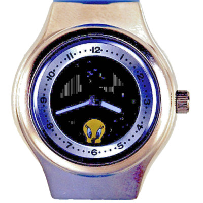 Tweety Big Tic, Rare Fossil 50M Water Resistant Easy Read Silver Sport Watch $99