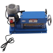 Electric/Manual Wire Stripping Machine 0.06-1.5in 10Blades Copper Cable Stripper