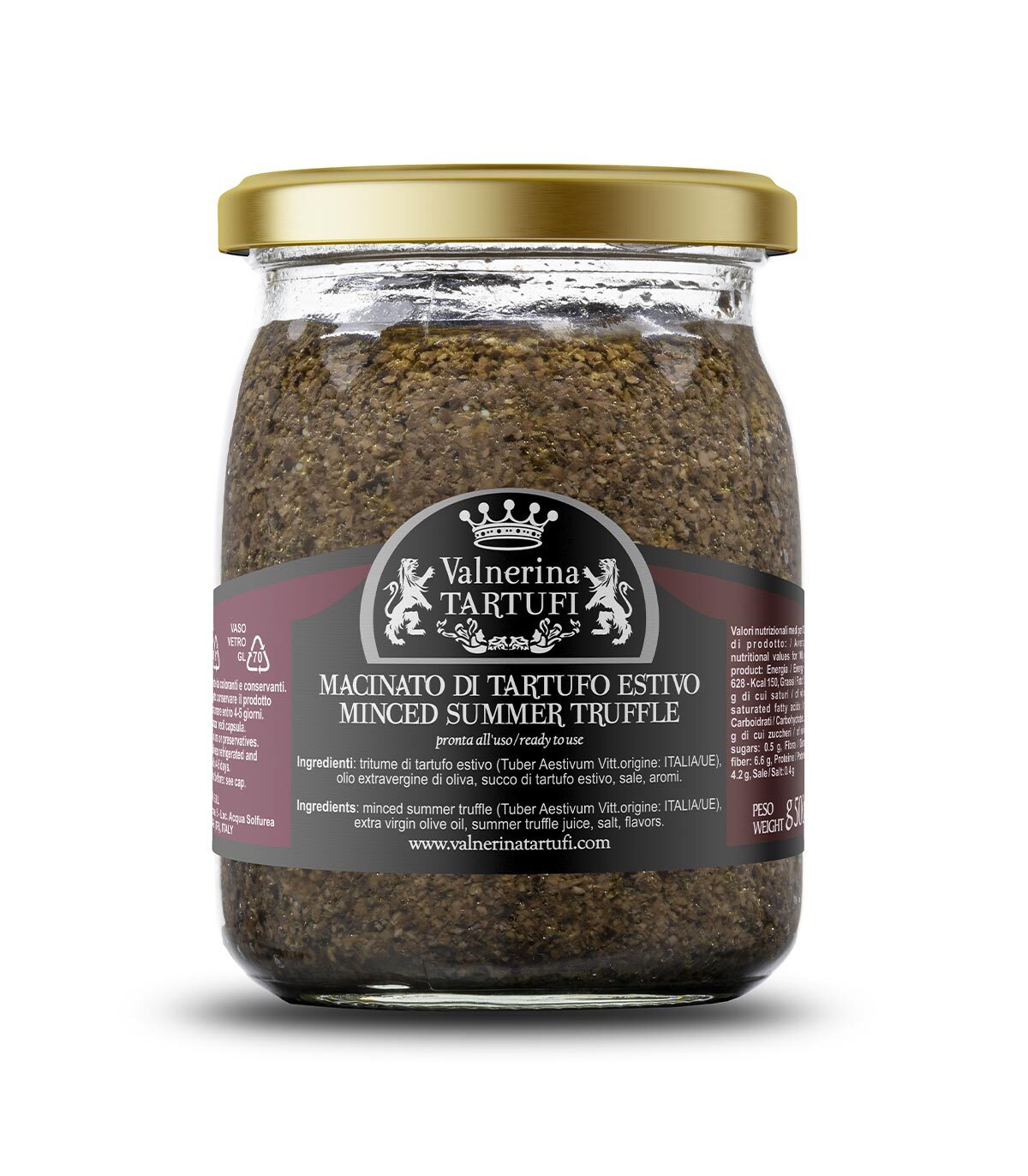 Tartufo Nero Estivo Macinato in Olio EVO, Italiano - Vasetto 500g