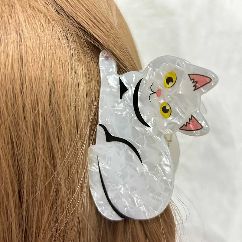 Cute Cat Hair Claw Clip Animal Cat Hair Claw Creative Shark Clip Hair