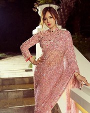 WEDDING DESIGNER BOLLYWOOD SAREE BLOUSE SARI ETHNIC PARTY WEAR INDIAN PAKISTANI