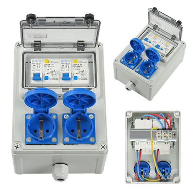 BAUSTROMVERTEILER WANDVERTEILER KOMPLETT 32A 16A 400V 230V MIT BALS DOSE DHL