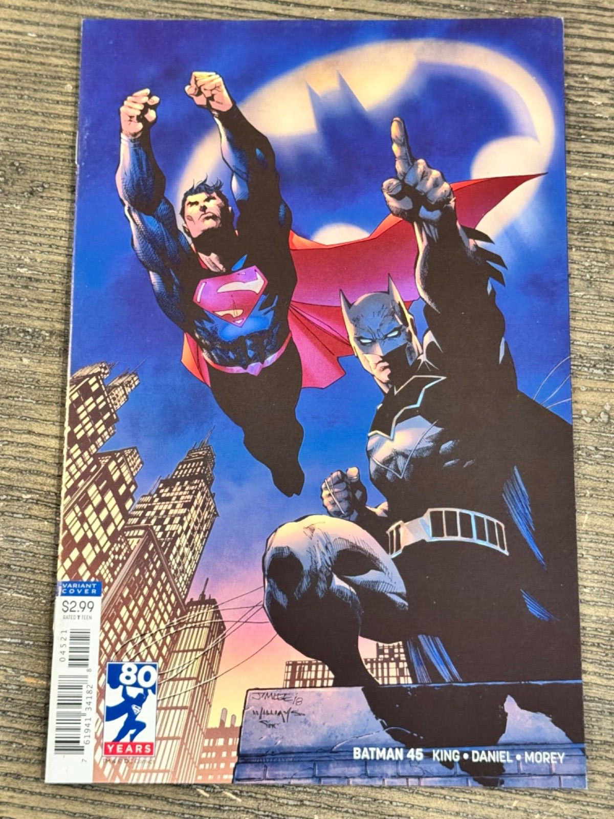 BATMAN #45 Rebirth Tom King, Tony S. Daniel & Jim Lee Variant Cover NM+