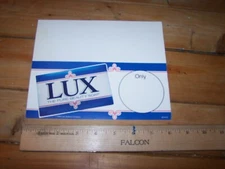 1988 LUX The Pure Beauty Soap - Light Cardboard Shelf Sign - Bar Soap