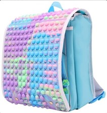 Pop It Push Pop Bubble Backpack Fidget Toy Kids School Backpack Bag Storage
