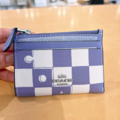 NWT Coach Mini Skinny Id Case With Checkerboard/Floral/Star