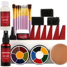 SFX Makeup Kit Professional Face Body Paint Fake Blood Liquid Latex Scar Wax Kit