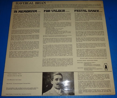 Geoffrey Heald-Smith HAVERGAL BRIAN Orchestral Works Vol.1-3 Cameo Classics 3 LP - Picture 5 of 7