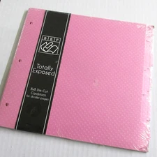 Bazzill Basic Paper Totally Exposed 8x8 Die Cut Cardstock 10 Divider Pages Pink
