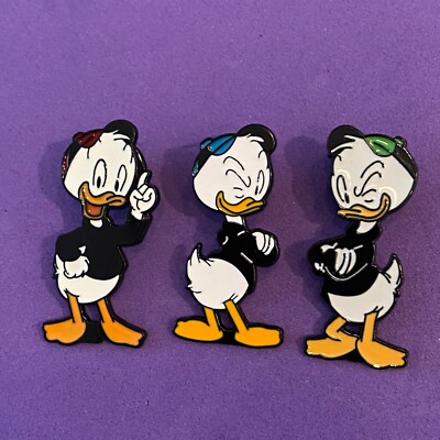 3x Pin, Badge, Anstecker, Duck, Tick, Trick & Track