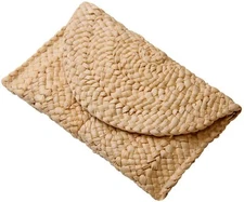 Women's Straw Clutch Purse Summer Beach Bags Envelope Wallet Woven 