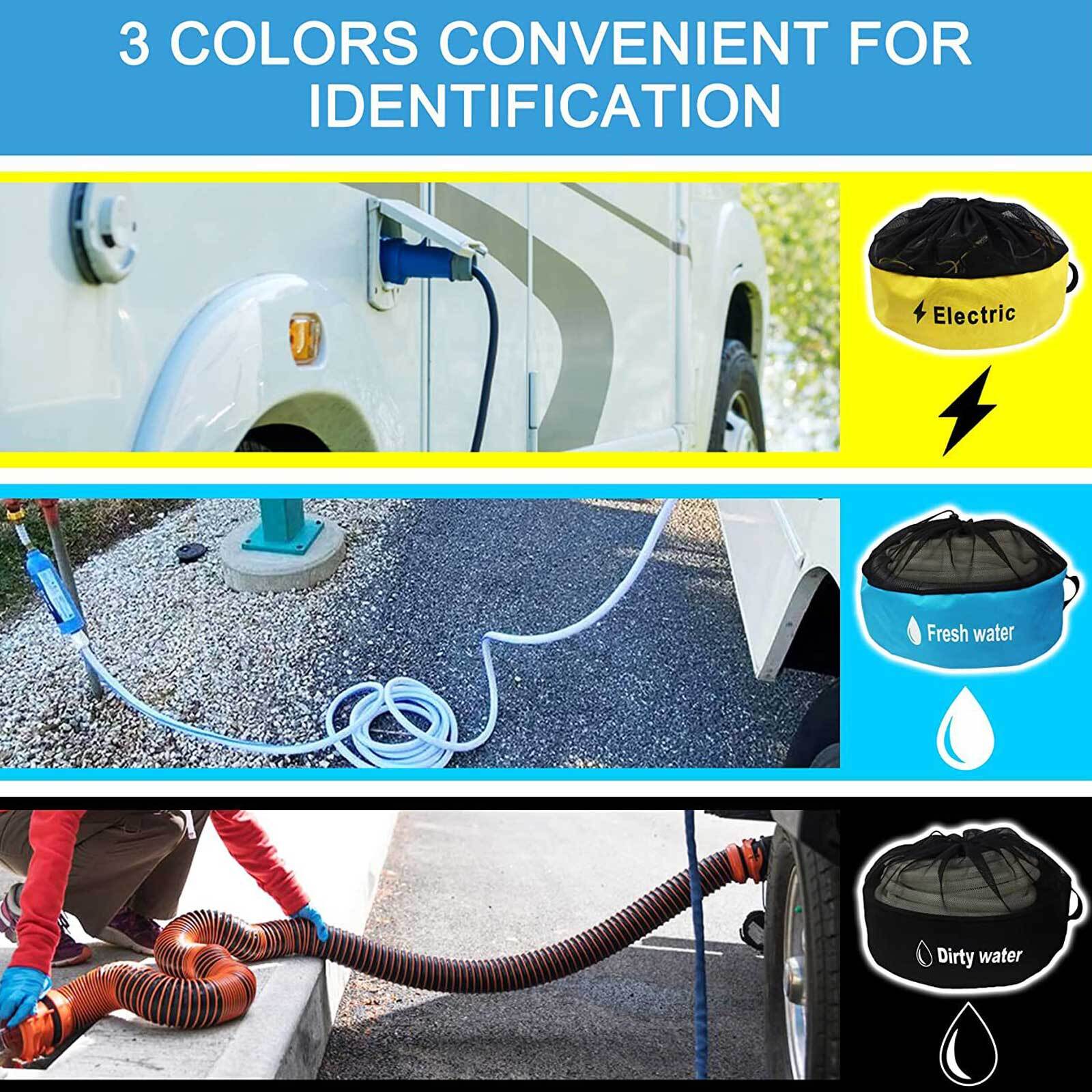 3X Caravan Hose Bags Hose Bag Water Hose Gas Hose Storage Bags