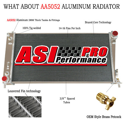 4 ROW Aluminum Radiator For 2005-08 Ford F150 Expedition 2004-2006 4.6L ...