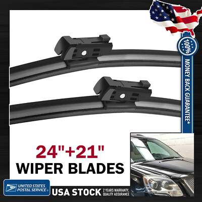 Front Windshield Wiper Blades Set 24''21'' For Saturn Outlook 2007-2010 Top Lock