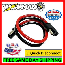 Workman TP-8 2' 2-Pin 8 AWG Polarized Quick Disconnect Bullet Lead CB Radio Kit