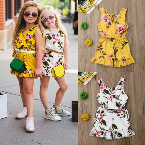 Girls deals floral romper