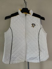 G-iii Nhl Women's Pittsburgh Penguins White Bodywarmer Gilet Jacket Size Xl