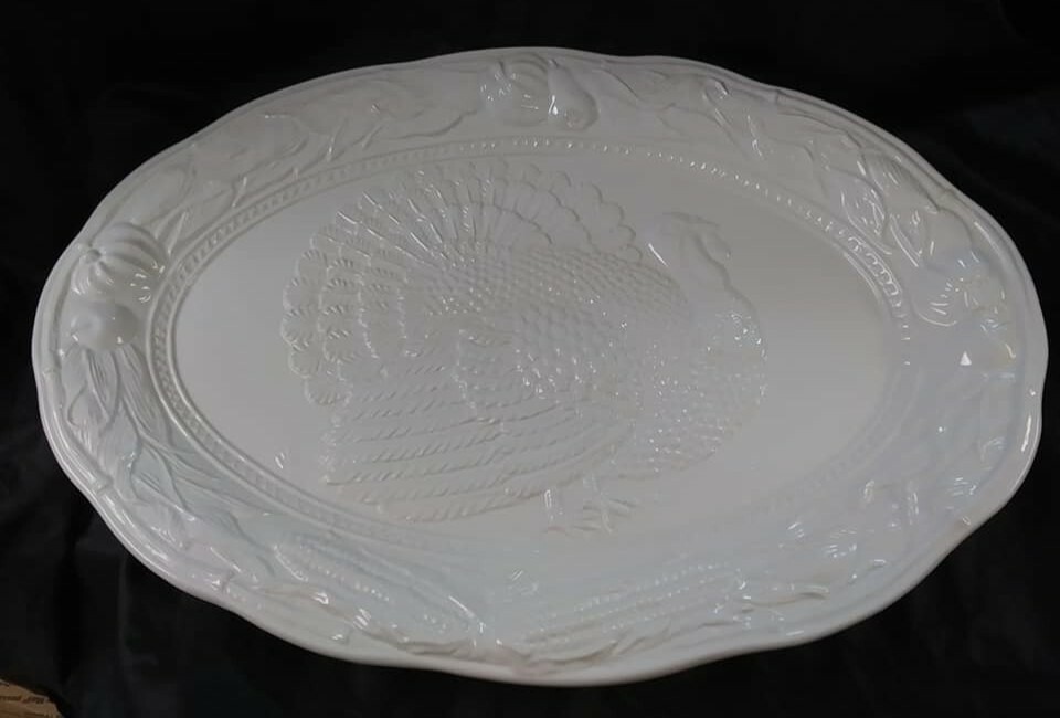 Large Turkey Serving Platter 19.5" X 13.5" A Santos Portugal 8102