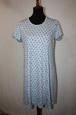 NWOT Lands' End Sz M 10-12 Light Blue Floral Cotton Knit T-Shirt Dress | eBay NWOT Lands' End Sz M 10-12 Light Blue Floral Cotton Knit T-Shirt Dress | eBay