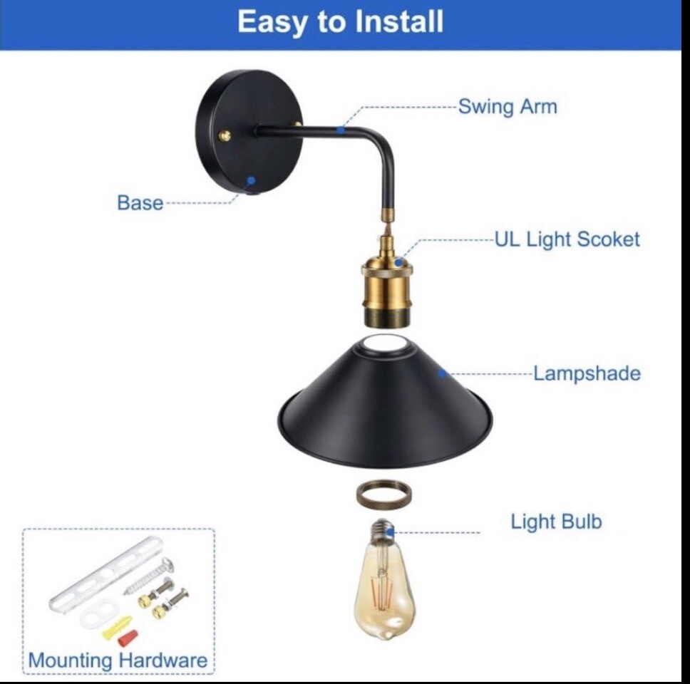 Set of 4 vintage Nordic style metal wall sconces eBay