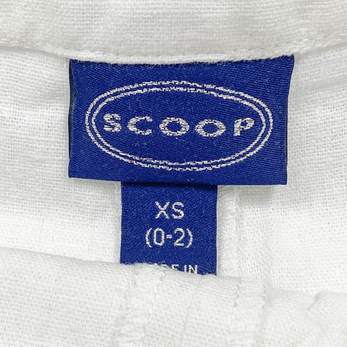 Scoop Womens Size XS 0-2 Wrap Front Linen Skort Bright White - Picture 9 of 11