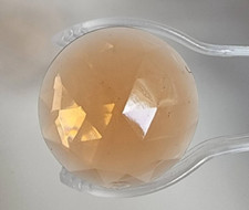 Round Faceted Jewels- German Made- Trans Peach- Multiple Sizes- Stained Glass