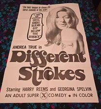DIFFERENT STROKES - ORIGINAL FOLDED POSTER - 1973 - ANDREA TRUE/GEORGINA SPELVIN