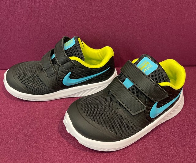 Nike Star Runner 2 (TDV) Baby Boy Shoes Size 8C Black/Blue AT1803 012