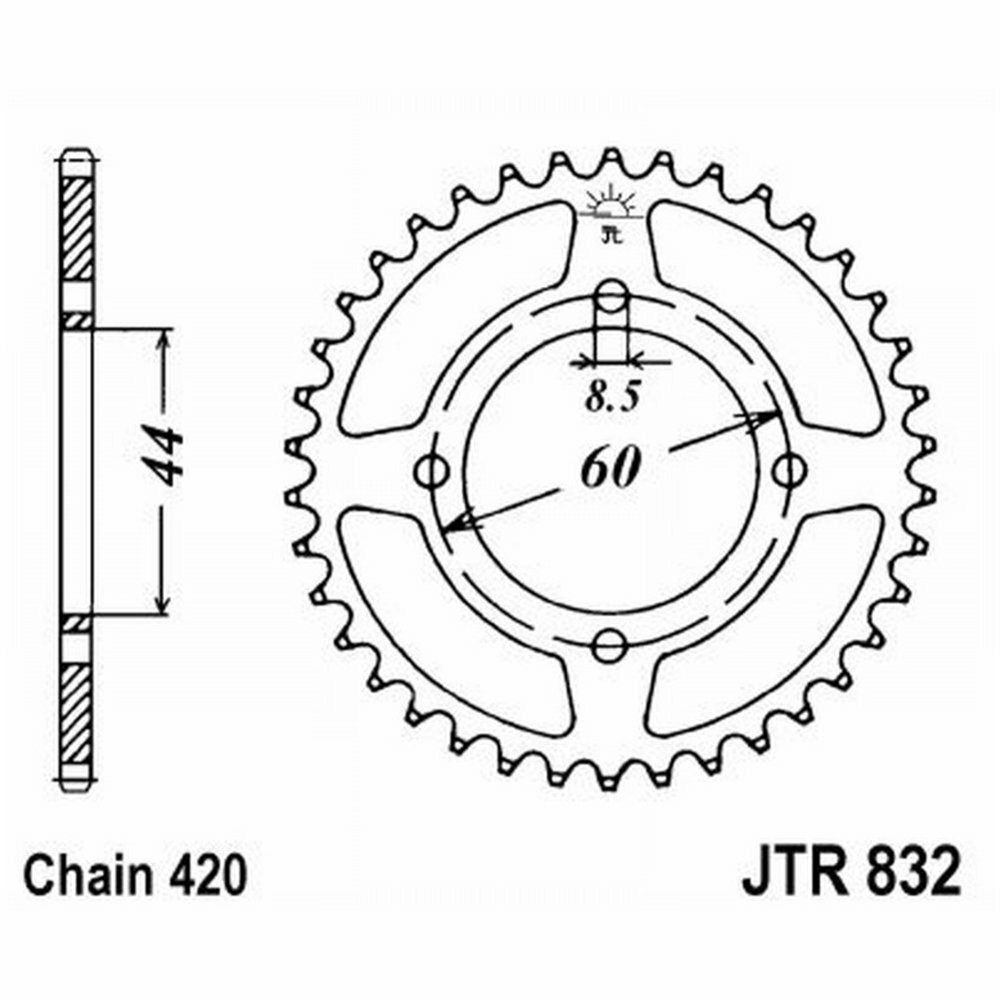 CORONA JT 832 z44 YAMAHA 50 DT M 1980-1984