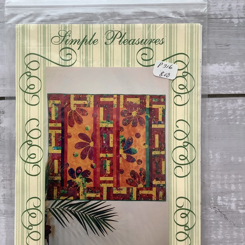 Calypso Quilt Pattern By Simple Pleasures Sewing Quilting Wall Hanging UNCUT - Image 2 of 4