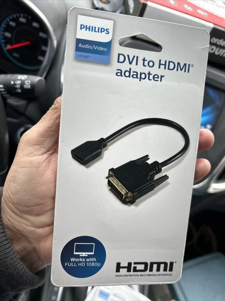 Lot of 2 Philips DVI to HDMI Adapter, connects DVI output to HDTV/Monitor, NEW - Image 3 of 4