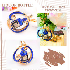GreenSnooker, Liquor Bottle Metal Crystal, Key Chains Purse Pendant
