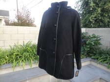 Pendleton SIGNATURE MERCER Coat, Black Exterior, Plaid Interior, Hooded Wmn's 10