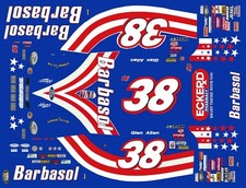 38 Glen Allen Barbarsol 1999 Ford 1/64th HO Scale Slot Car Decals