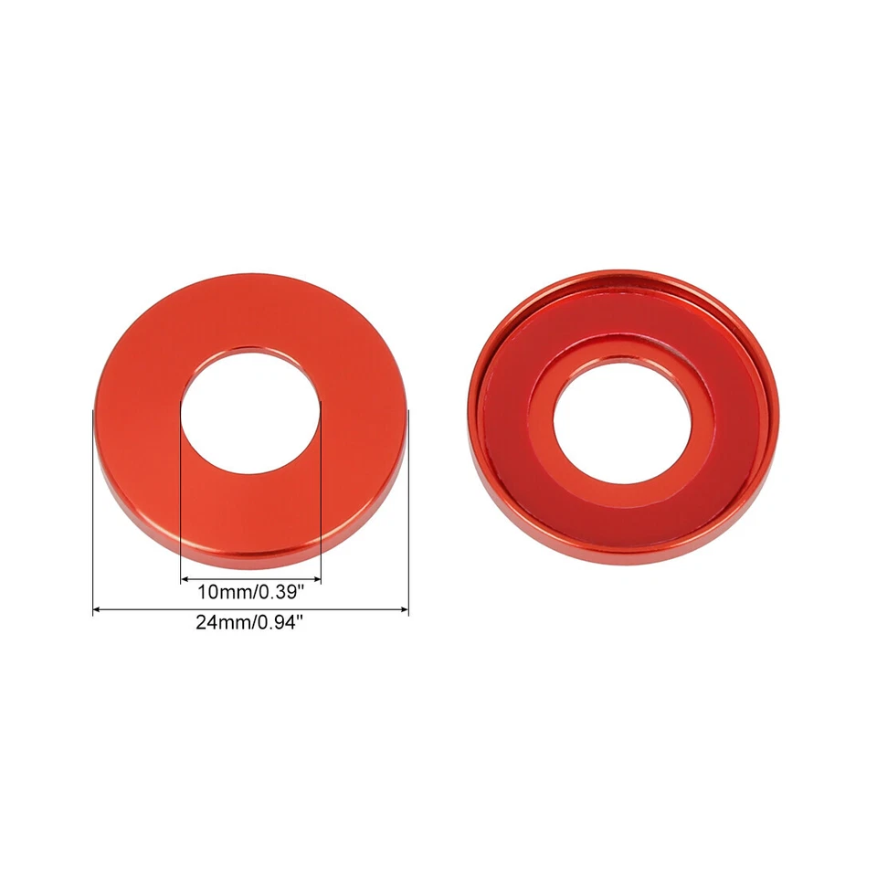 4Pcs Car Door Lock Knob Cover Sticker Trim Red for Mercedes-Benz C E Class GLC - Imagem 2 de 4