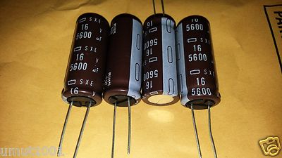 4X Nippon JAPAN SXE 5600uF 16V HQ LOW ESR caps for audio
